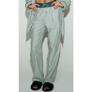 NWT Victoria’s Secret Pajama Pants XS Green Stripe PJ Lounge Cozy Y2K Comfort